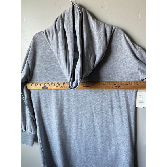 Retrology Womens Gray Cowl Neck Sweater- Size L Long Sleeve Relaxed Fit Pullover - Picture 4 of 9